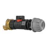 20mm MDPE Straight with In-Line BSPF Valve and Geka Type Connector - Armstrong Cheshire
