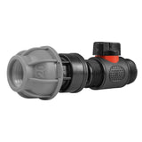 20mm MDPE Straight with In-Line BSPM Threaded Valve - Armstrong Cheshire