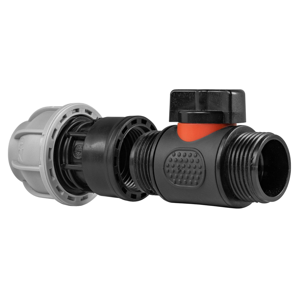 20mm MDPE Straight with In-Line BSPM Threaded Valve - Armstrong Cheshire