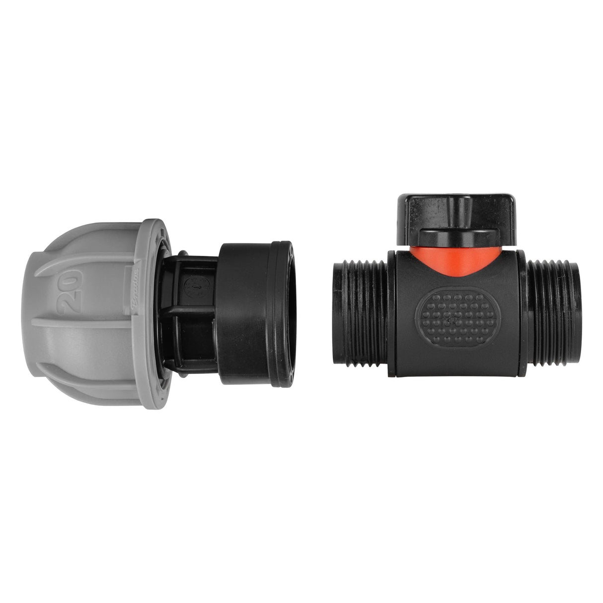 20mm MDPE Straight with In-Line BSPM Threaded Valve - Armstrong Cheshire