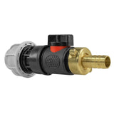20mm MDPE Straight with In-Line BSPM Valve and 13mm Brass Barb - Armstrong Cheshire
