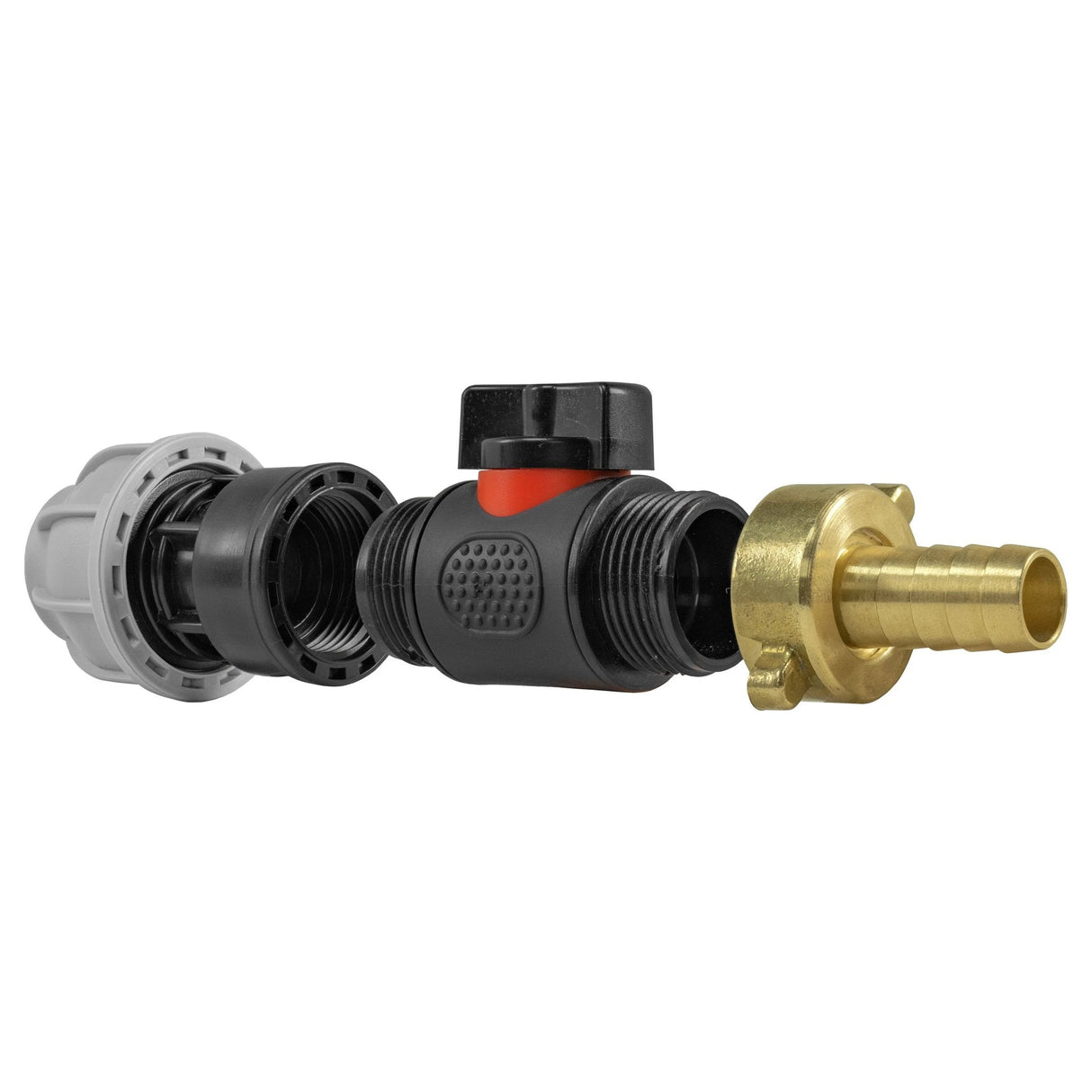 20mm MDPE Straight with In-Line BSPM Valve and 13mm Brass Barb - Armstrong Cheshire