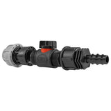 20mm MDPE Straight with In-Line BSPM Valve and 16mm Barbed Straight - Armstrong Cheshire