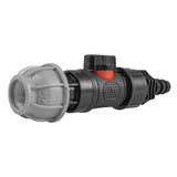 20mm MDPE Straight with In-Line BSPM Valve and 16mm Barbed Straight - Armstrong Cheshire