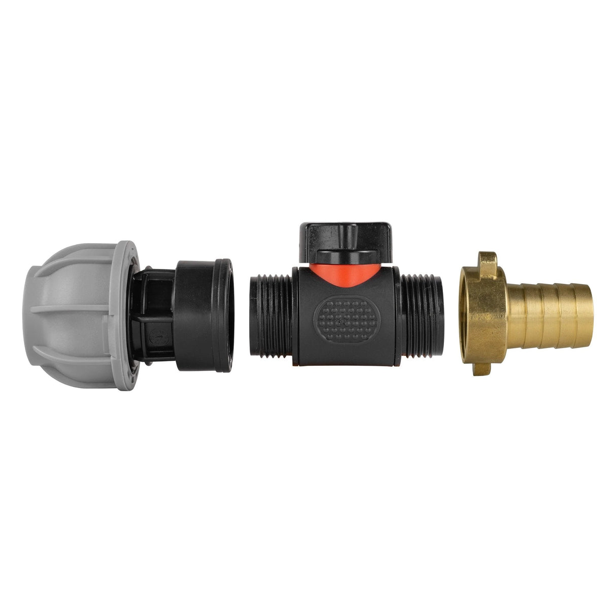 20mm MDPE Straight with In-Line BSPM Valve and 19mm Brass Barb - Armstrong Cheshire