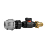 20mm MDPE Straight with In-Line BSPM Valve and 19mm Brass Barb - Armstrong Cheshire