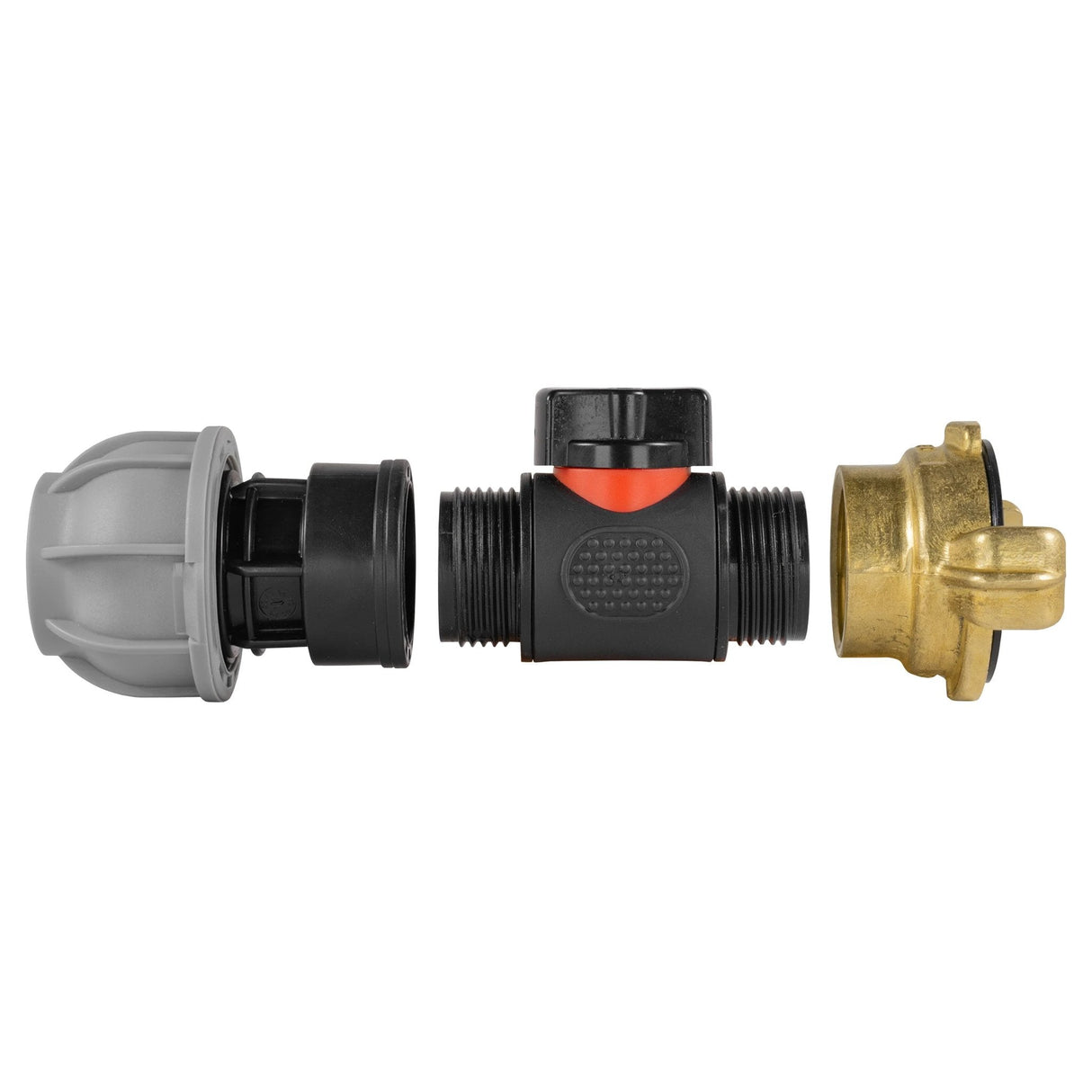 20mm MDPE Straight with In-Line BSPM Valve and Geka Type Connector - Armstrong Cheshire