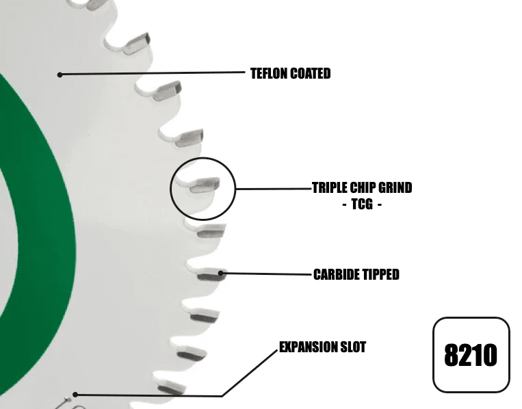 210mm x 30mm x 2.4mm 52 Tooth TCG Track Saw (Solid Surface) - 8210 - Armstrong Cheshire
