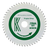 210mm x 30mm x 2.4mm 52 Tooth TCG Track Saw (Solid Surface) - 8210 - Armstrong Cheshire