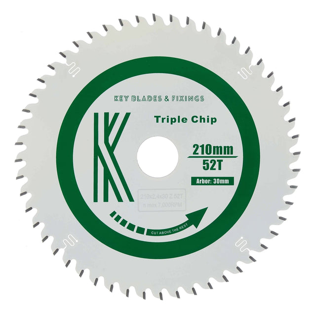 210mm x 30mm x 2.4mm 52 Tooth TCG Track Saw (Solid Surface) - 8210 - Armstrong Cheshire