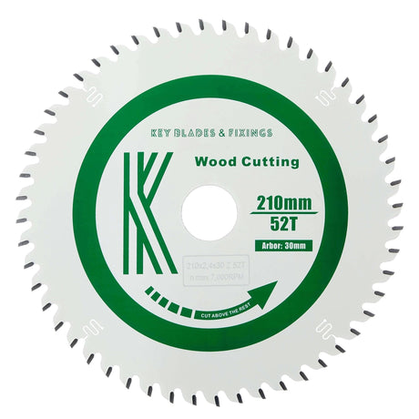 210mm x 30mm x 2.4mm 52 Tooth Track/Circular Circular Saw Blade - 2402 - Armstrong Cheshire
