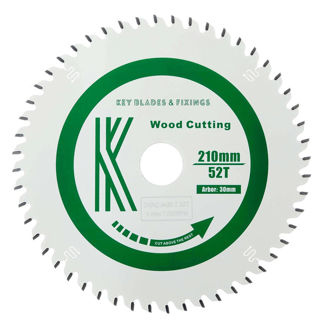210mm x 30mm x 2.4mm 52 Tooth Track/Circular Circular Saw Blade - 2402 - Armstrong Cheshire