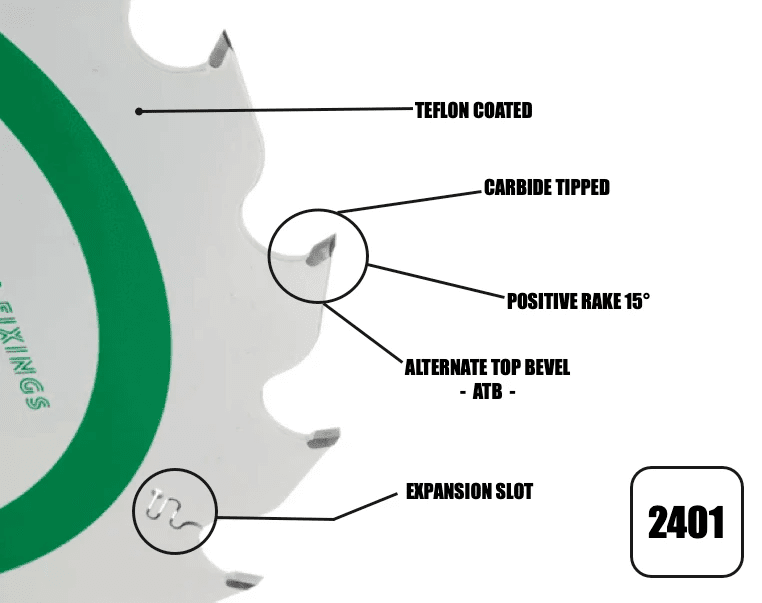 210mm x 30mm x 2.6mm 16T ATB Circular Track Saw Blade - Cougar - Armstrong Cheshire