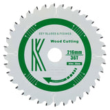 216mm x 30mm x 2.4mm 36T ATB (Neg Rake) Festool KS60 Circular Saw Blade - 2501 - Armstrong Cheshire