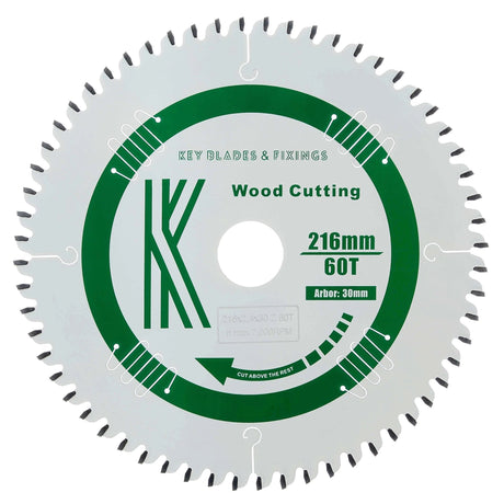 216mm x 30mm x 2.4mm 60T ATB (Neg Rake) Festool KS60 Circular Saw Blade - Armstrong Cheshire