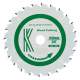 160mm x 20mm x 2.2mm 24 Tooth Track/Circular Saw Blade - 2202