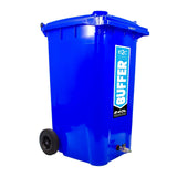 240 Litre Mobile Water Wheelie Bin Buffer Tank with Overflow Cut-off Float Valve - Armstrong Cheshire