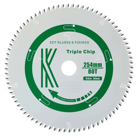 254mm x 30mm x 2.4mm 80 Tooth Triple Chip (MFC & Laminates) 8254 Circular Saw Blade - Armstrong Cheshire