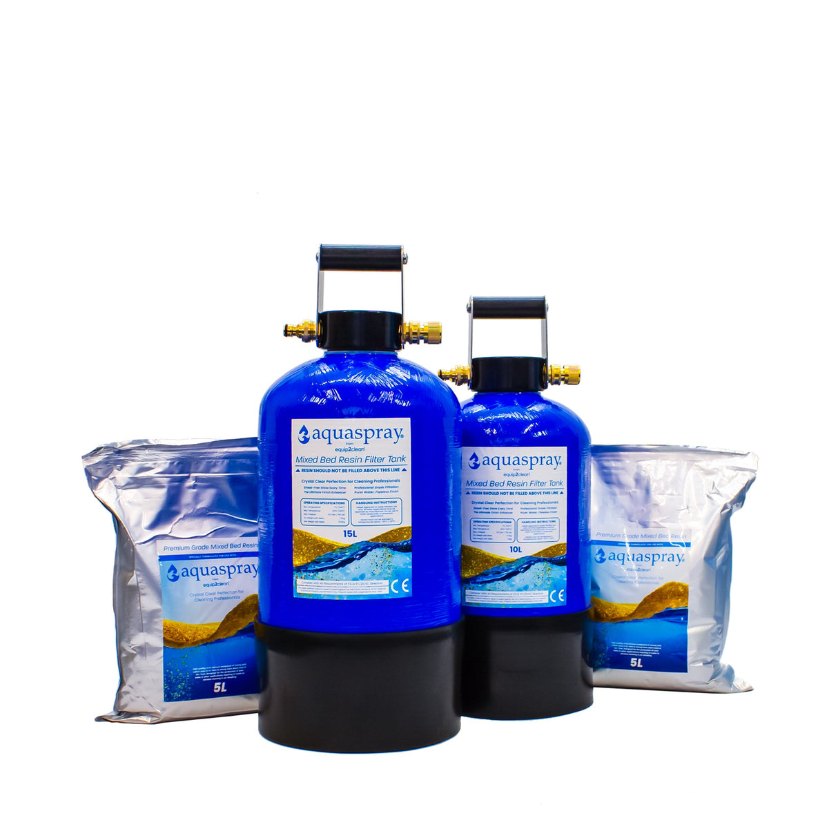 Aquaspray De-Ionising Water Filter Carry Tank 10, 15 or 25 Litre (Inc. Resin)