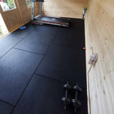 30mm Sprung PRO Gym Floor Tile - Rubber Heavy Duty Gym Flooring
