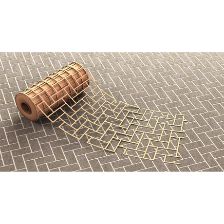 Bon Tool Paper Stencils for Decorative Concrete (32-242) Pattern Herringbone|Size 33” x 365’|Sq Ft 1000|Brick Size 3 5 8" x 7 3 4"