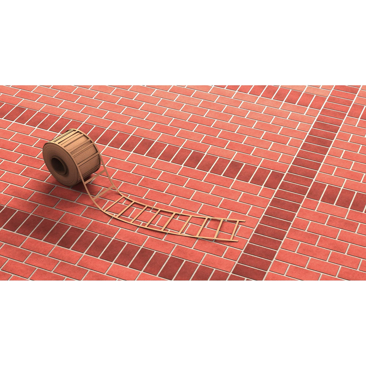 Bon Tool Paper Stencils for Decorative Concrete (32-256) Pattern Soldier Header|Size 8-3 4” x 300’|Brick Size 3 5 8" x 7 3 4 "