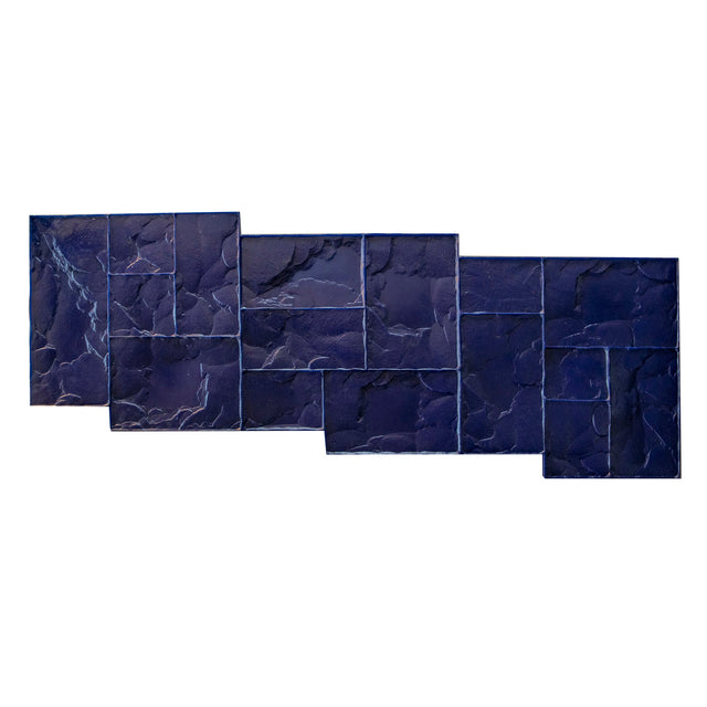 Bon Tool Tri-Ashlar Slate Urethane Mat (32-535) 25” x 69 1 2"| Blue Texture Mat