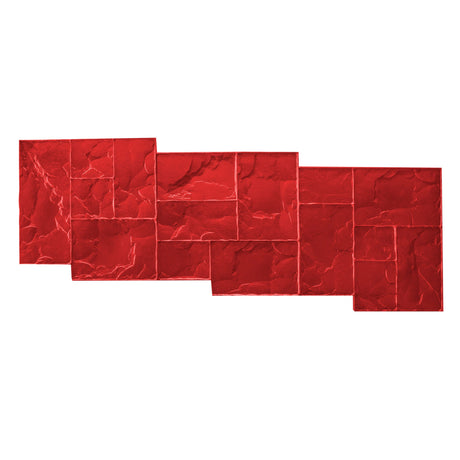 Bon Tool Tri-Ashlar Slate Urethane Mat (32-536) 25” x 69 1 2"| Red Texture Mat