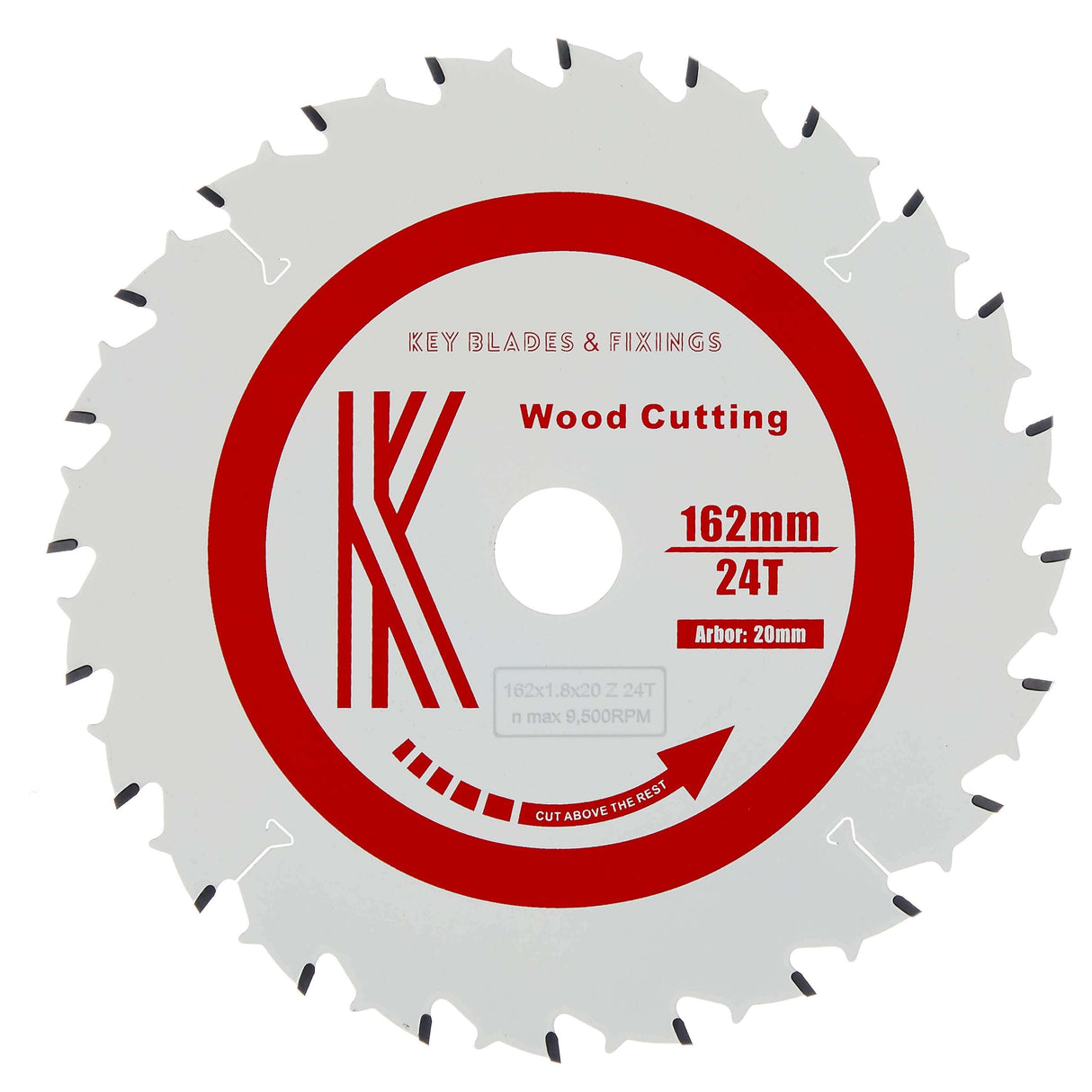 162mm X 20mm X 1.8mm 24 Tooth Mafell Fitment Circular Saw Blade - 3201