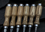 Hand-Forged 52100 Steel Chisel Set | Wood Carving Gouges & Leather Roll