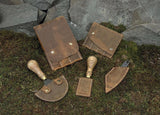 Professional Leatherworking Tool Kit – Cutting Knife, Beveler, Stitching Chisels & Accessories