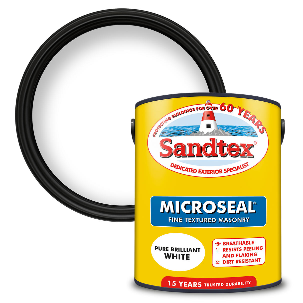 Sandtex-MasonryPaint-Microseal-FineTextured-15Year-Weatherproof-Exterior-Wall-Paint-Pure-Brilliant-White-5L