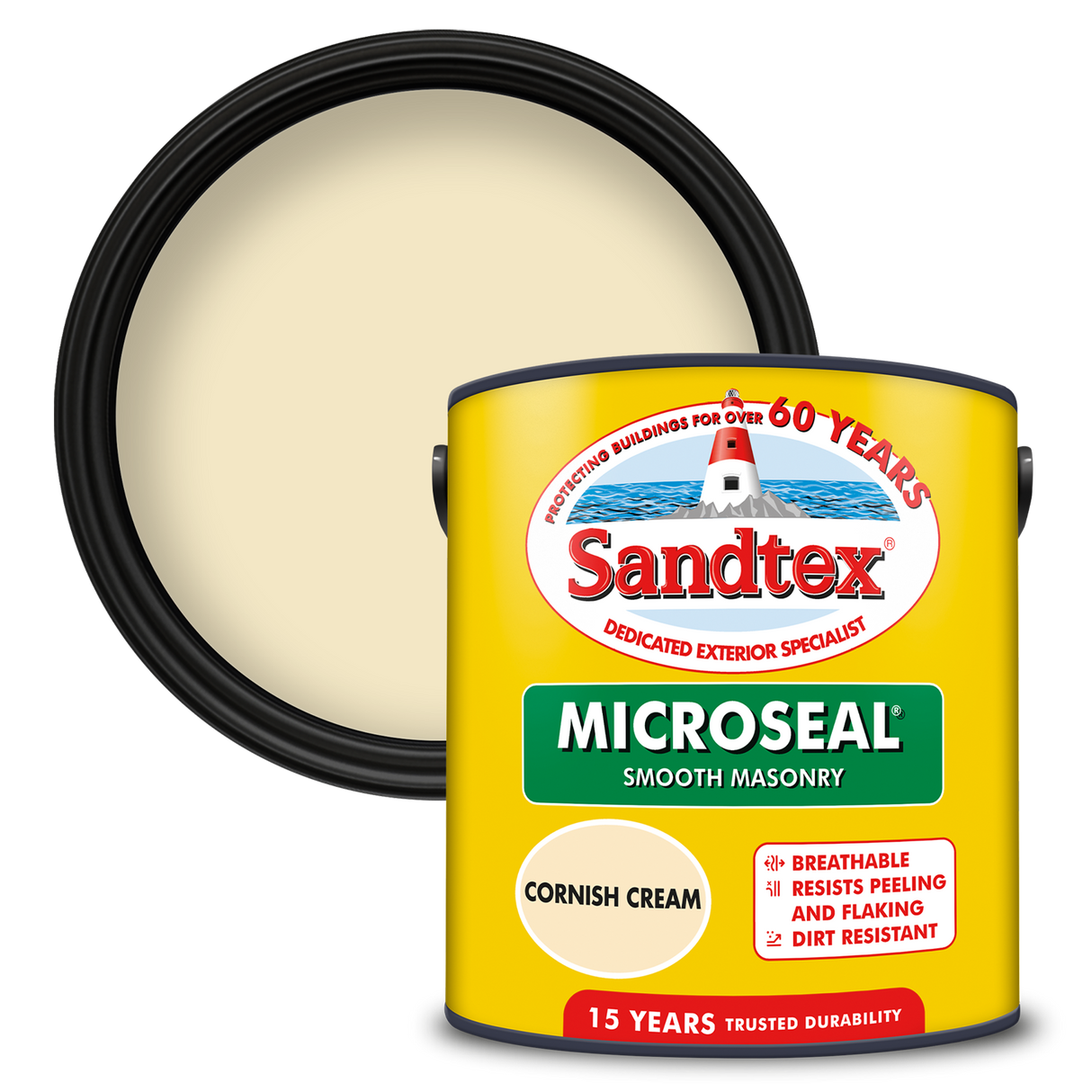 Sandtex-MasonryPaint-Microseal-Smooth-15Year-Weatherproof-Exterior-Wall-Paint-Cornish-Cream-2.5L