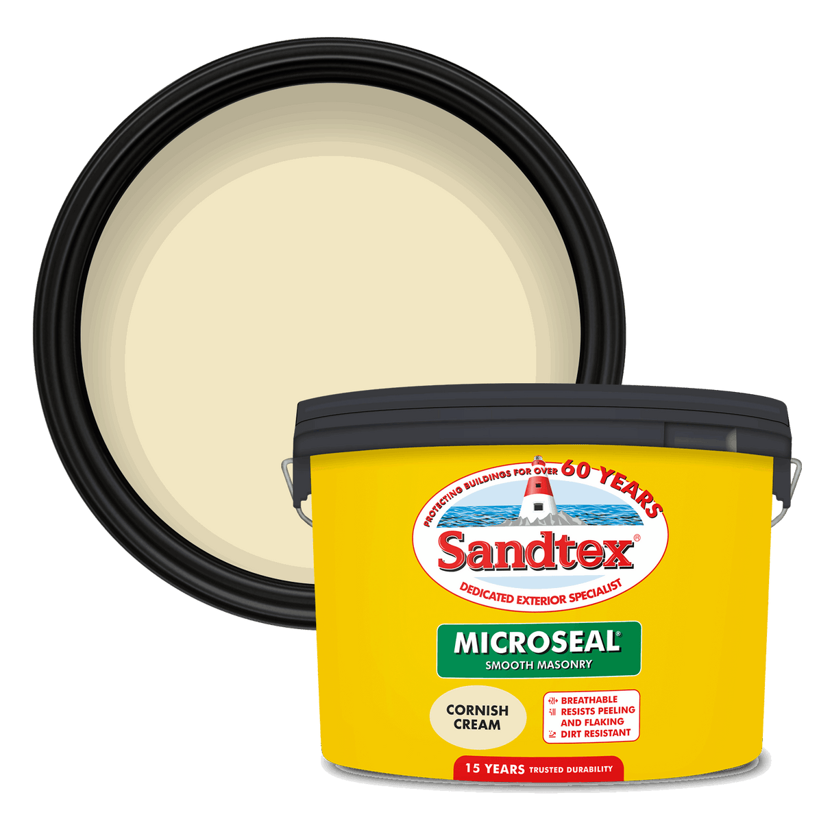 Sandtex-MasonryPaint-Microseal-Smooth-15Year-Weatherproof-Exterior-Wall-Paint-Cornish-Cream-10L