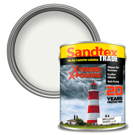 Sandtex Trade X TremeX Posure Smooth Masonry Paint-Brilliant White-5L