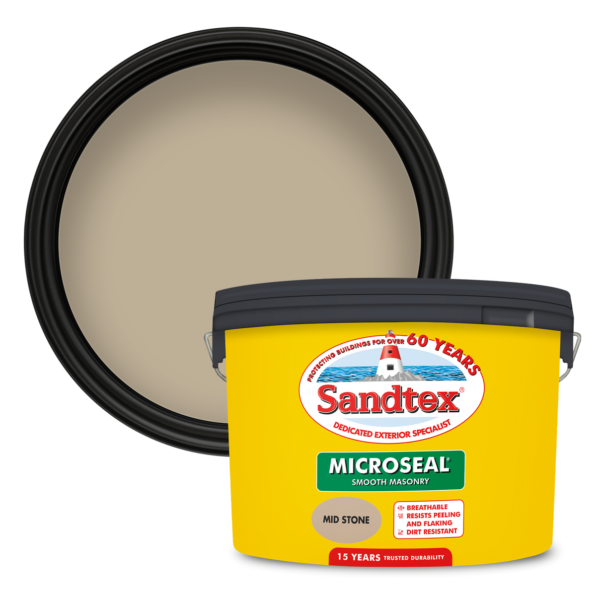 Sandtex-MasonryPaint-Microseal-Smooth-15Year-Weatherproof-Exterior-Wall-Paint-Mid-Stone-10L