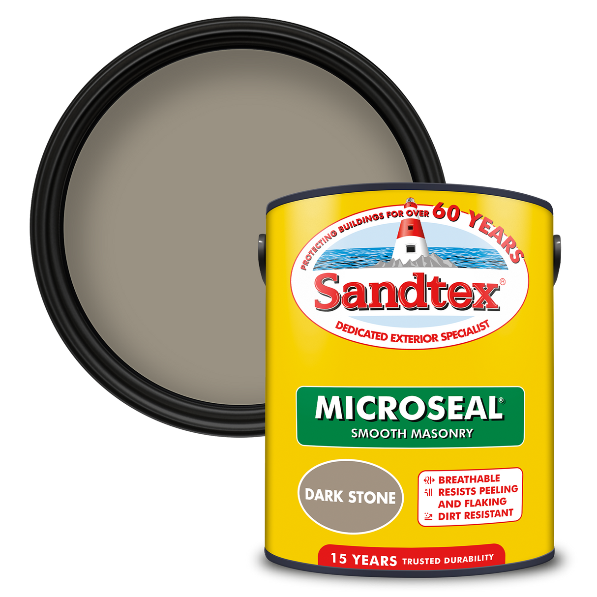 Sandtex-MasonryPaint-Microseal-Smooth-15Year-Weatherproof-Exterior-Wall-Paint-Dark-Stone-5L