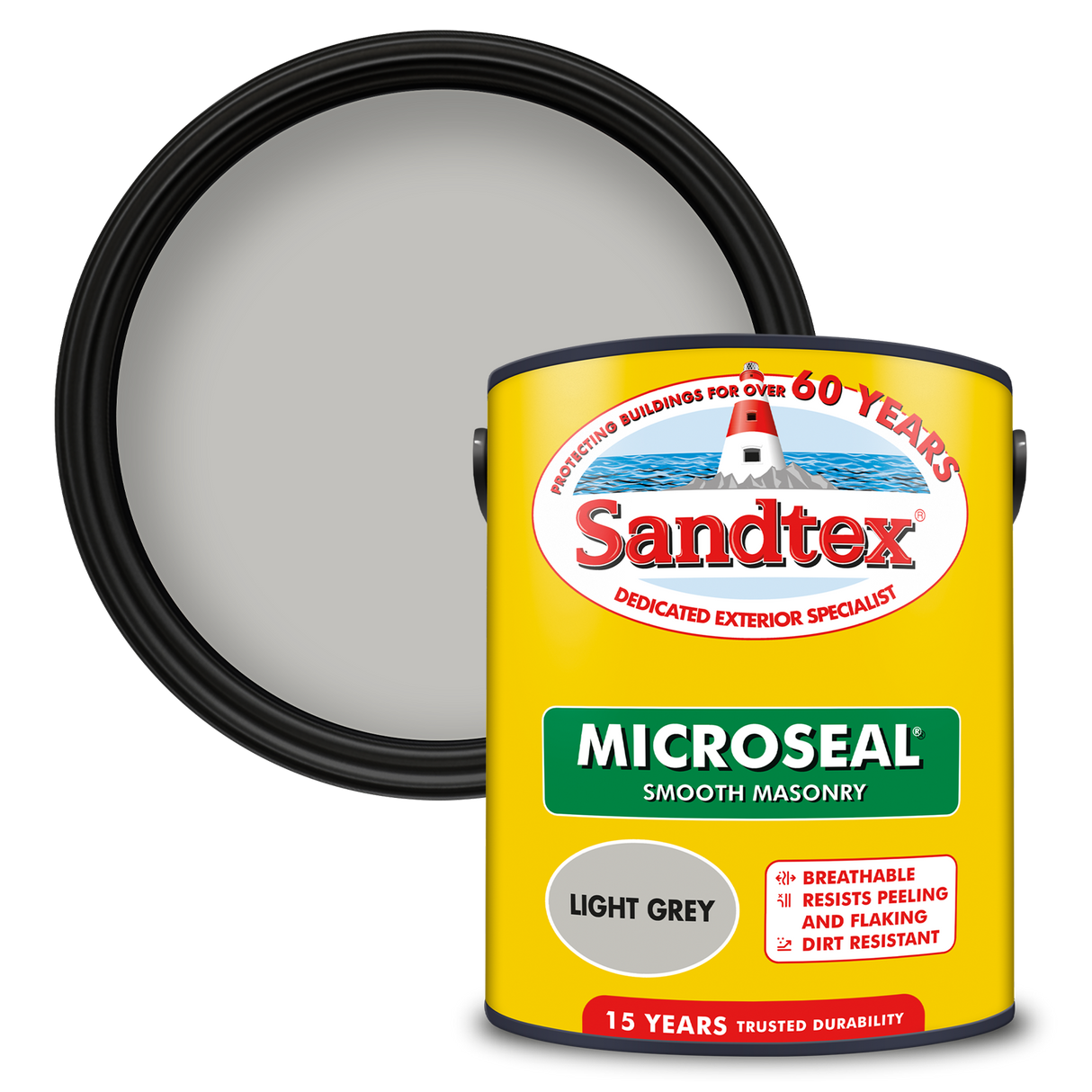 Sandtex-MasonryPaint-Microseal-Smooth-15Year-Weatherproof-Exterior-Wall-Paint-Light-Grey-5L