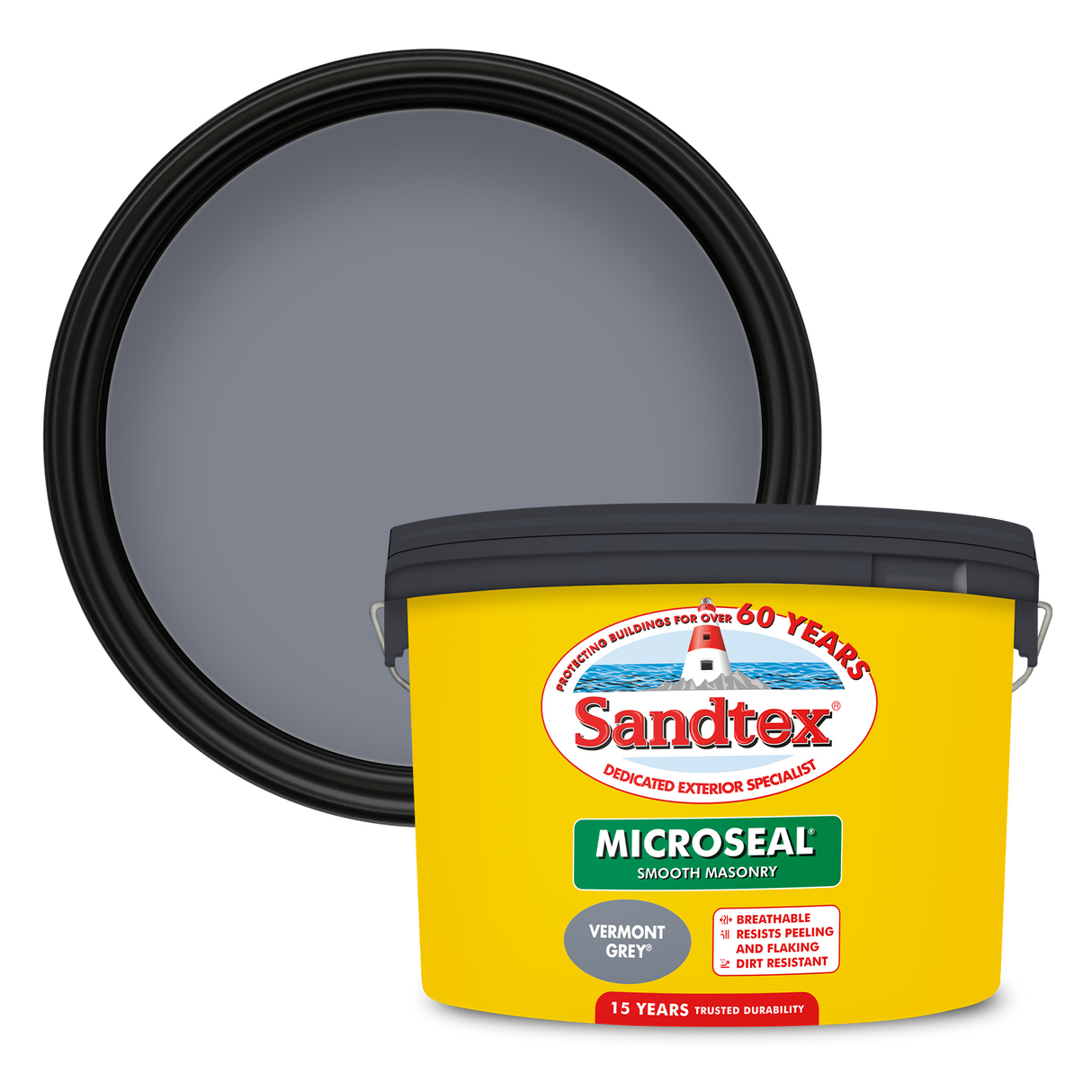 Sandtex-MasonryPaint-Microseal-Smooth-15Year-Weatherproof-Exterior-Wall-Paint-Vermont-Grey-10L