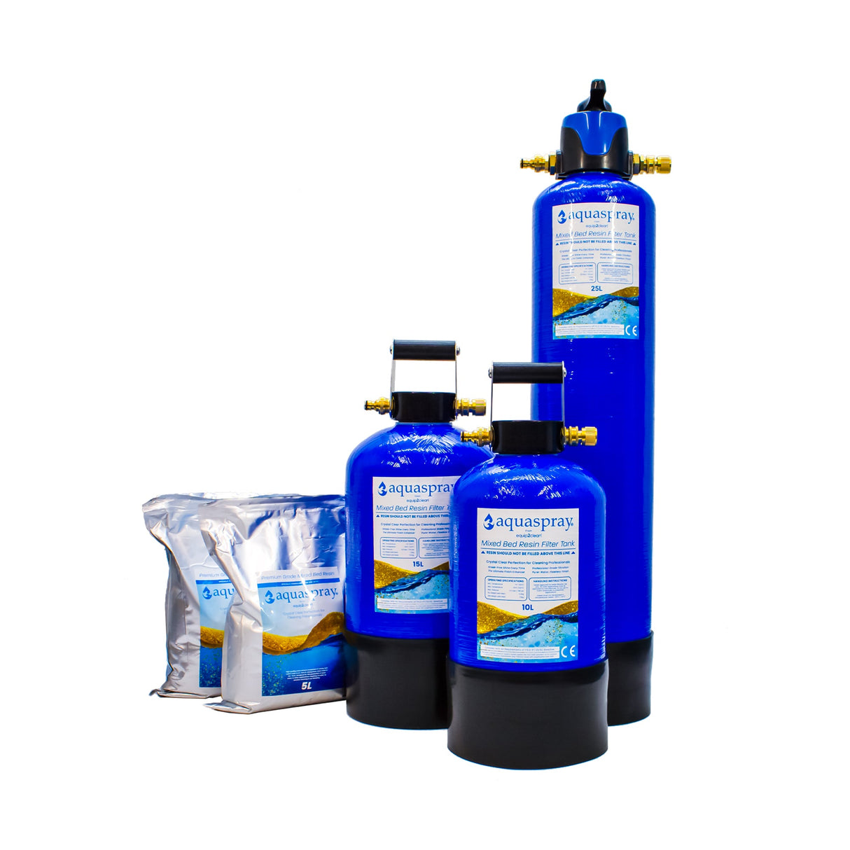 Aquaspray De-Ionising Water Filter Carry Tank 10, 15 or 25 Litre (Inc. Resin)