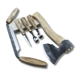 5pc Hand-Forged Woodworking Tool Set | 52100 Steel