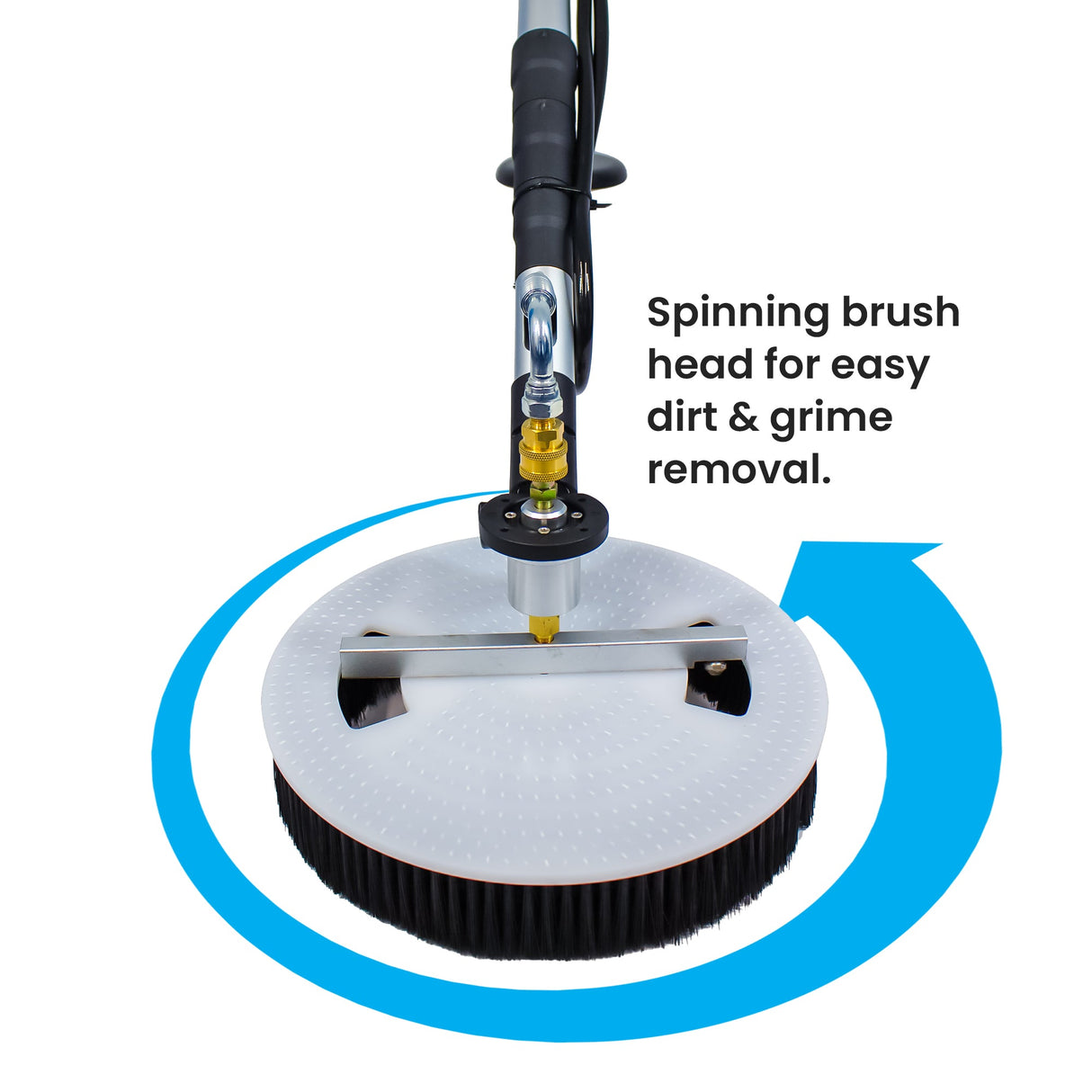 Aquaspray Rotary Solar Panel/Roof Cleaning Brush With 18ft Telescopic Lance