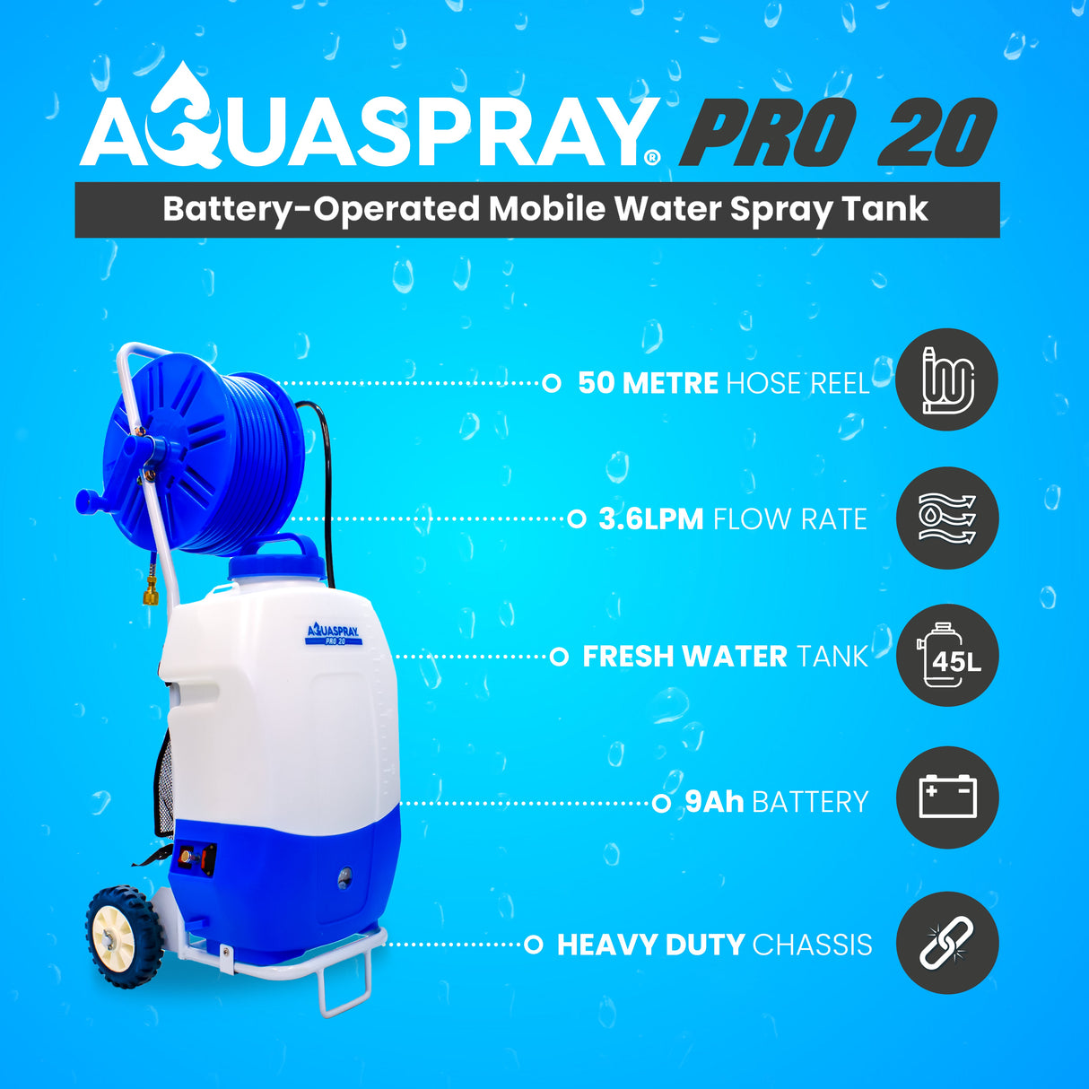 Aquaspray Pro 20 Battery Operated Water Spray Tank