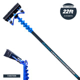 Aquaspray Venom 22ft 100% Carbon Fibre Waterfed Window Cleaning Pole 5-Section