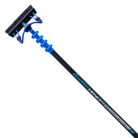 Aquaspray Venom 18ft 100% Carbon Fibre Waterfed Window Cleaning Pole 4-Section