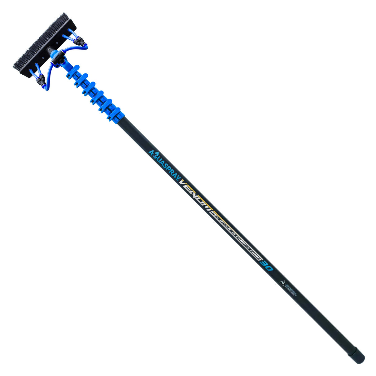 Aquaspray Venom 30ft 30T High-Mod Waterfed Window Cleaning Pole – 6-Section