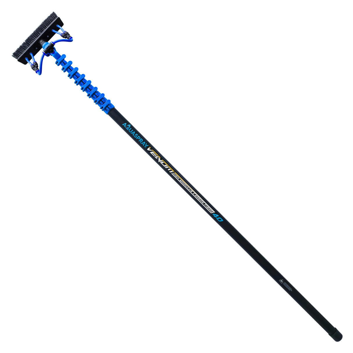 Aquaspray Venom 40ft 30T High-Mod Waterfed Window Cleaning Pole – 8-Section