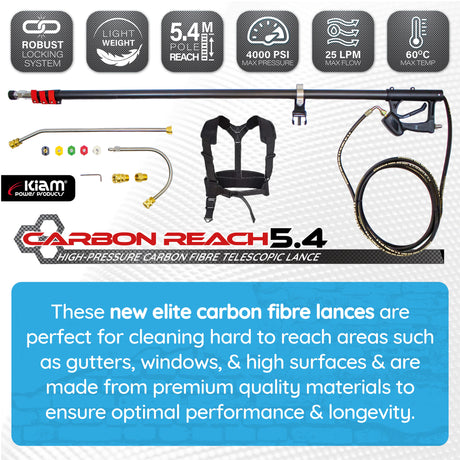 Carbon Reach 5.4 Metre Telescopic Carbon Fibre Lance
