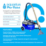 Aquarius Pro Valet Carpet and Upholstery Cleaner Car Valeting Machine