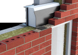 CATNIC TX150 100 lintel showcasing layered brickwork, insulation, and a clean window frame integration.
